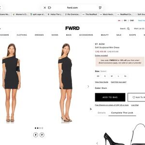 St. Agni Sculptural Mini Dress Black